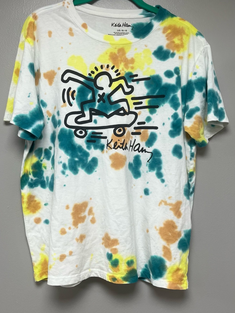 Keith Haring X Mad Engine graphic Tie-dye Tee size L